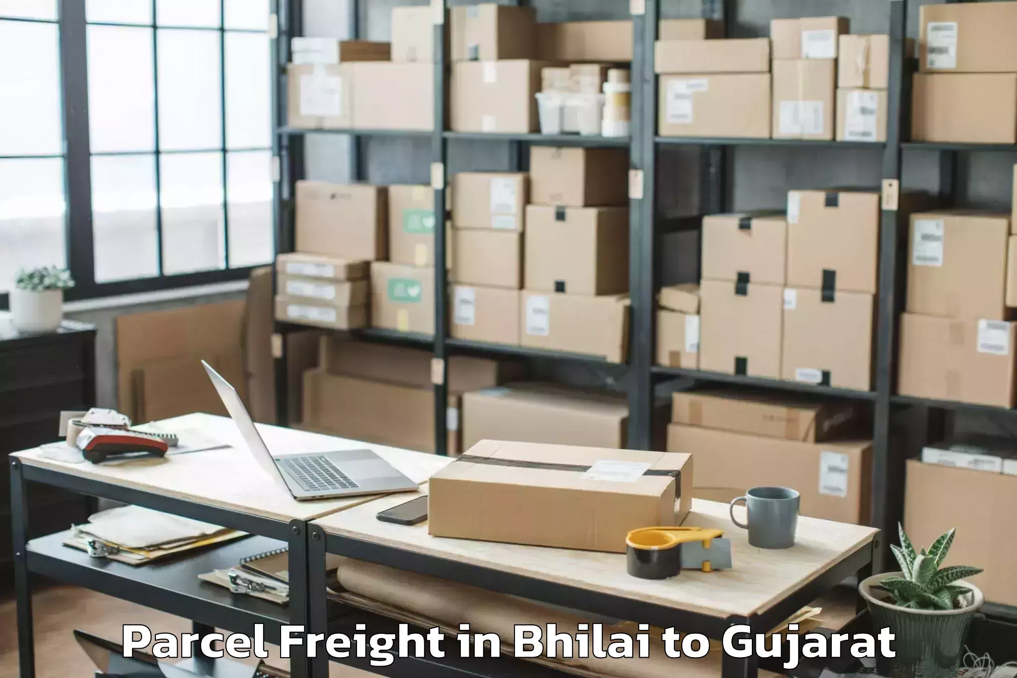 Hassle-Free Bhilai to Gandhinagar Parcel Freight